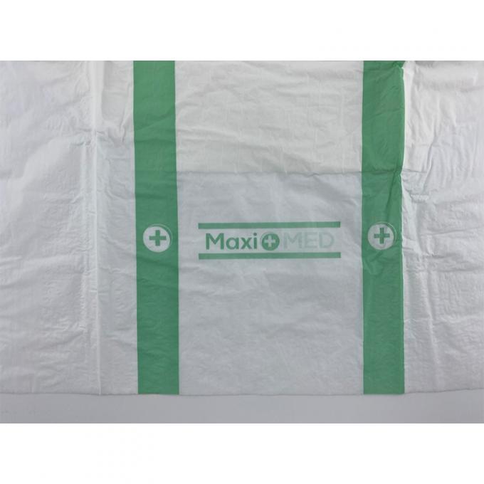 حفاضات البالغين المفروضة المريحة للغاية مع ورقة خلفية من فيلم PE وميزات مطبوعة ميزات شريط PE 3