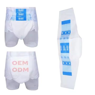 تصميم OEM و ODM بيع بالجملة للمسنين والرجال حفاضات البالغين المستخدمة مرة واحدة امتصاص عالي